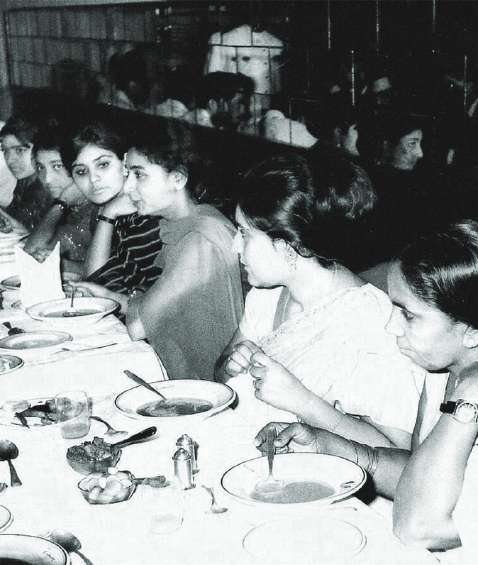 Archive photograph of guests dining at The Embassy